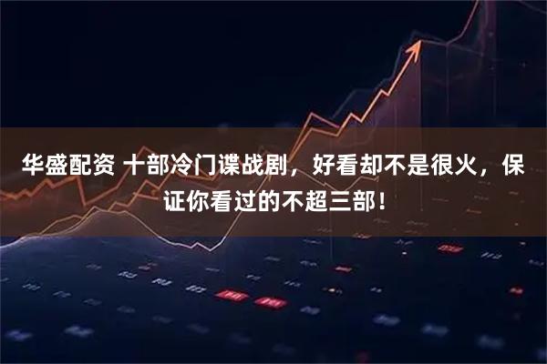 华盛配资 十部冷门谍战剧，好看却不是很火，保证你看过的不超三部！